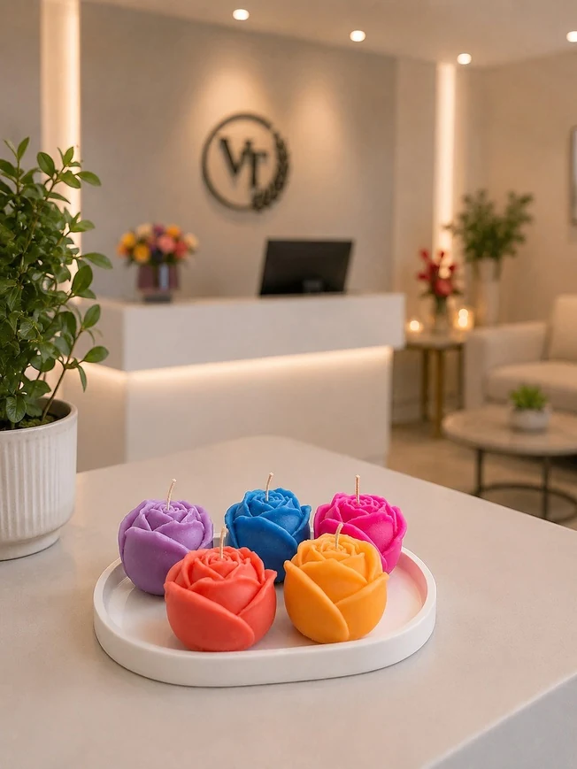 Rosas en charola de la colección Veltis
